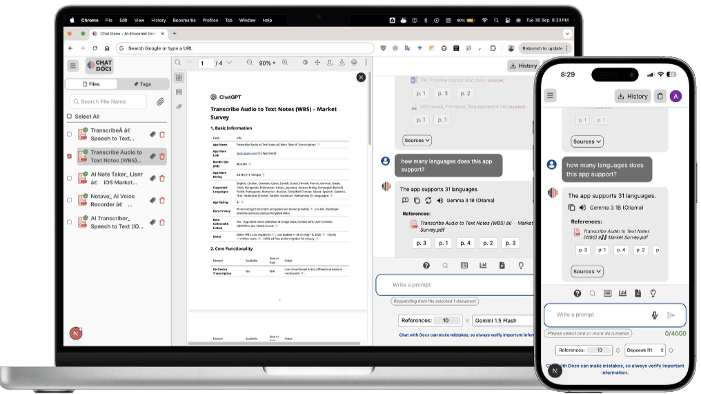 Secure, Multilingual Conversations with Sensitive Documents